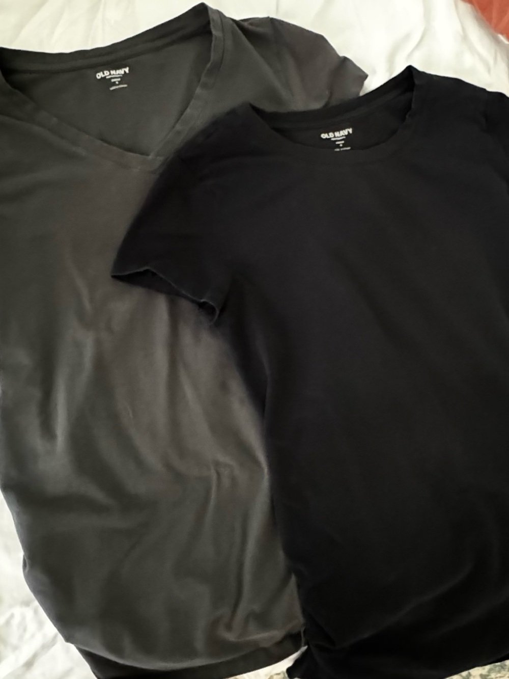 Maternity Old Navy women’s Black and Charcoal Short Sleeve Tees - V‑Neck & Crew